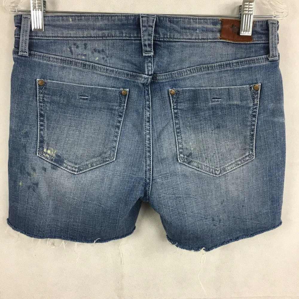 Holding‎ Horses Anthropologie Shorts Womens Sz 26 Blue Mid Rise Cut Off Denim - Picture 11 of 12